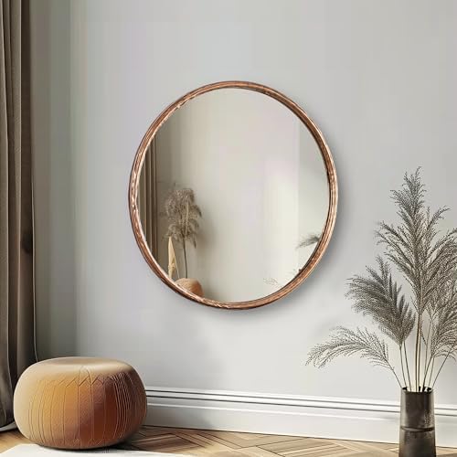 Round Bathroom Mirror RD24 with Antique Copper Frame
