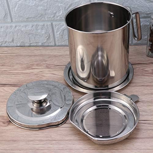 DOITOOL 304 Stainless Steel Grease Container with Removable Tray and Lid