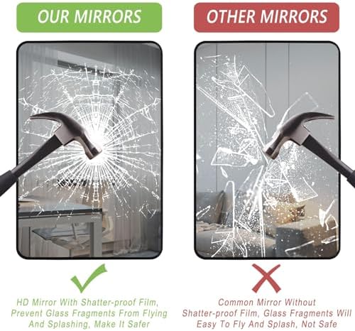 COREAET 30x48 Inch Black Wall Mirror 1