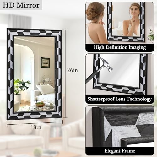 JJUUYOU Wall Mounted Zebra Print Mirror 1