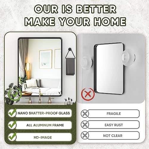 24 x 32 Bathroom Mirror with Metal Frame
