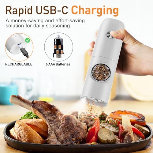 FRTONYI Electric Salt and Pepper Grinder Set 1