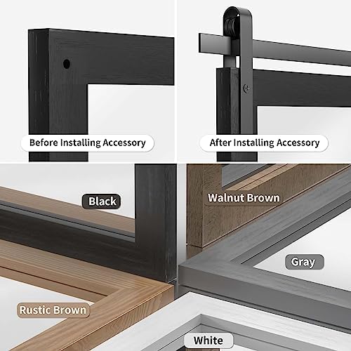 PAIHOME Black Farmhouse Mirror Wall Mount