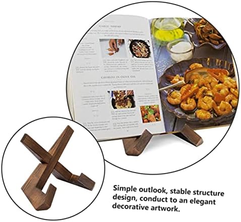 GRIRIW Wooden Cookbook Stand for Reading and Display