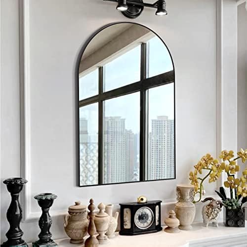 Black Vanity Mirror with Metal Frame for Bathroom 26x38
