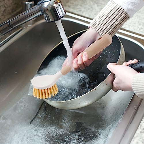 Dish Brushes with Bamboo Handle Pack of 2