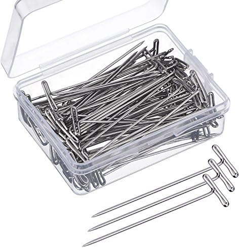 Mudder 100 Pack T-Pins 2 Inch with Plastic Box Silver 1