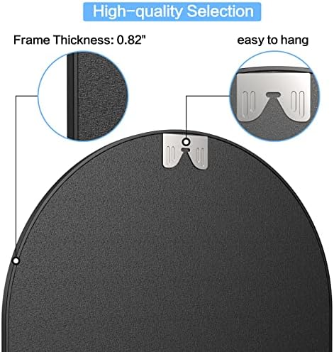 Biyatuos Arched Wall Mirror 36x24 Black 1
