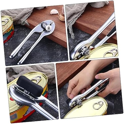 1pc Manual Can Opener with Lid Remover for Cans and Bottles