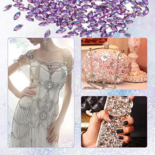 Walfront 500Pcs Crystal Rhinestones for Crafts and Decor